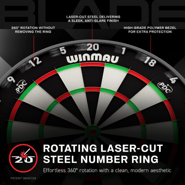 Winmau Blade X dartboard bullseye