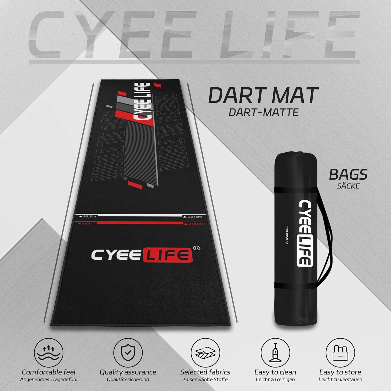CyeeLife Darts Mat close up