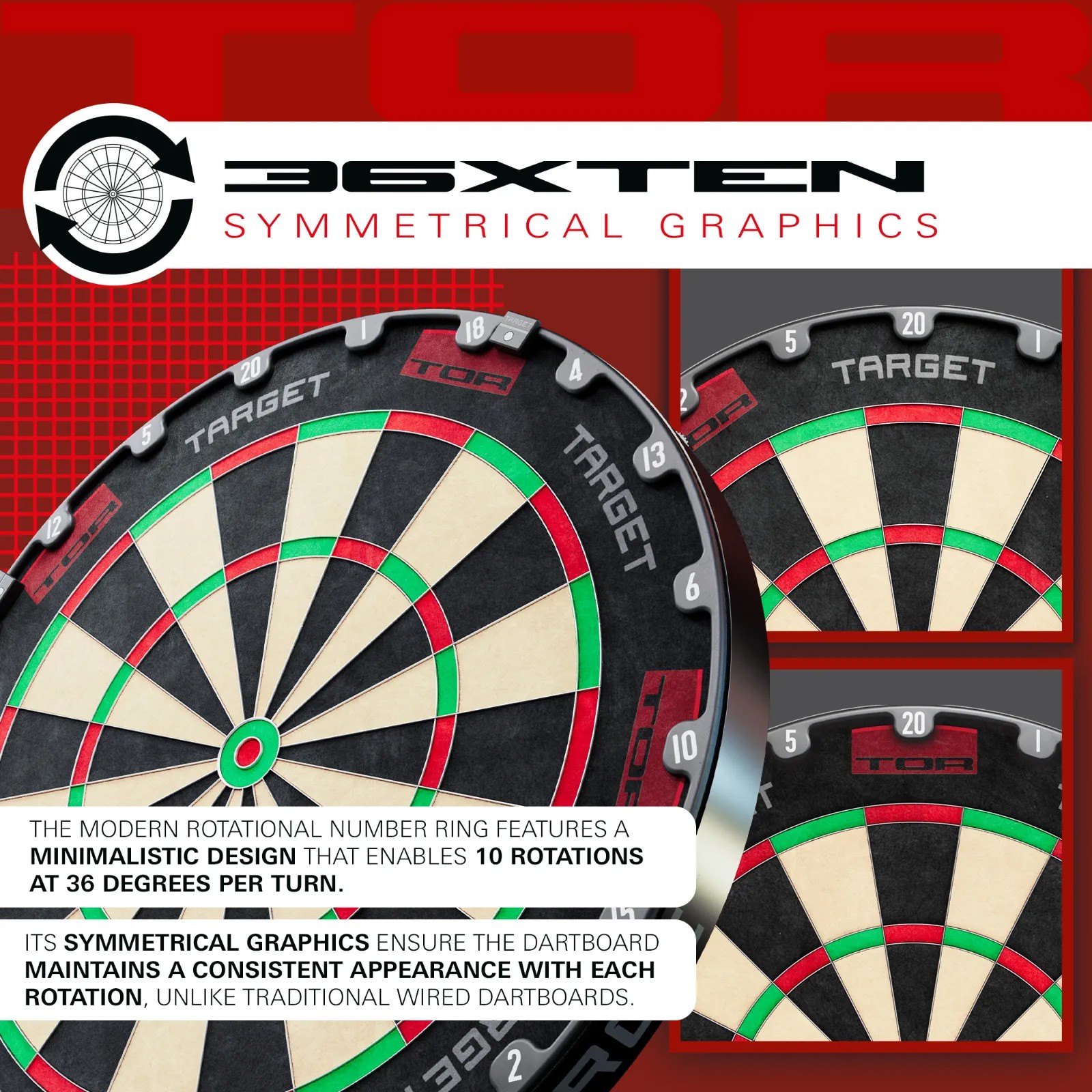 Target TOR dartboard detail