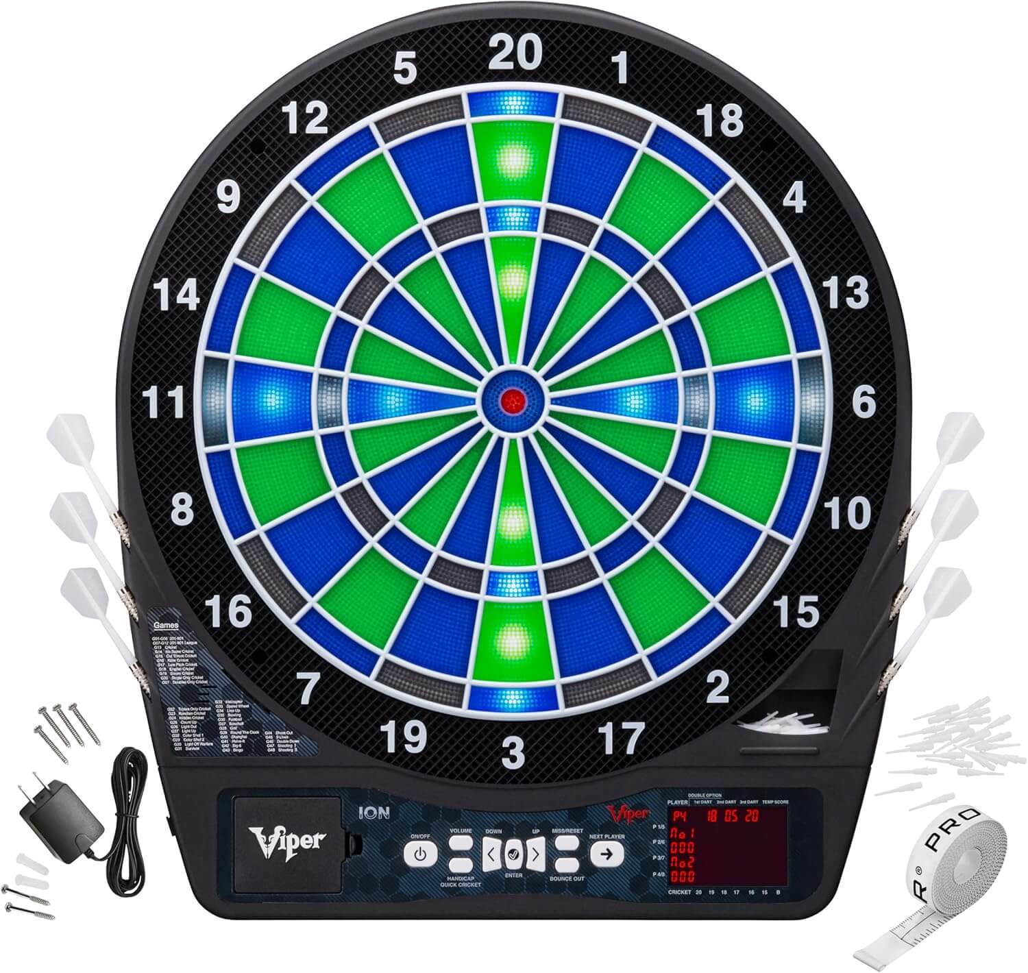 Viper Ion Illuminated — best LED electronic dart board 2026