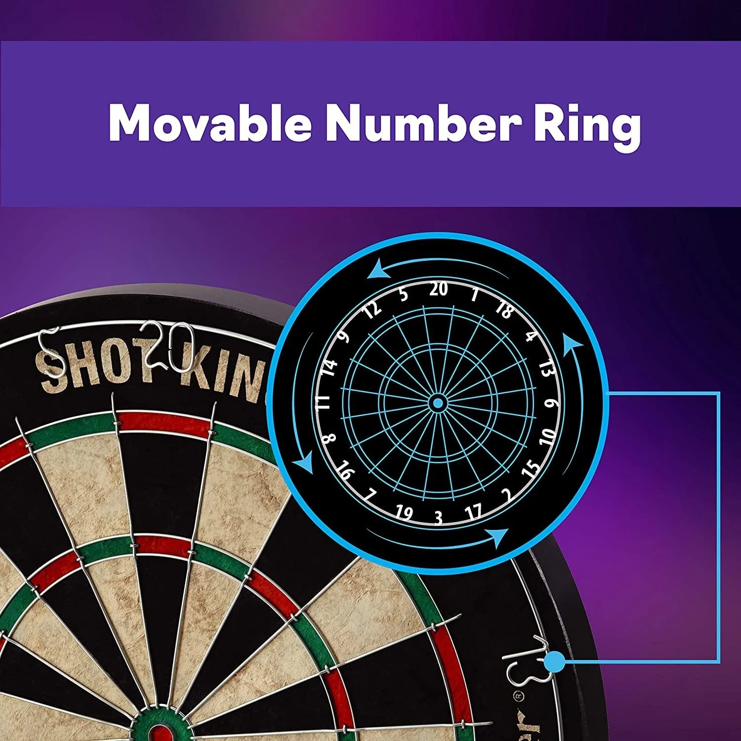 Viper Shot King dartboard detail