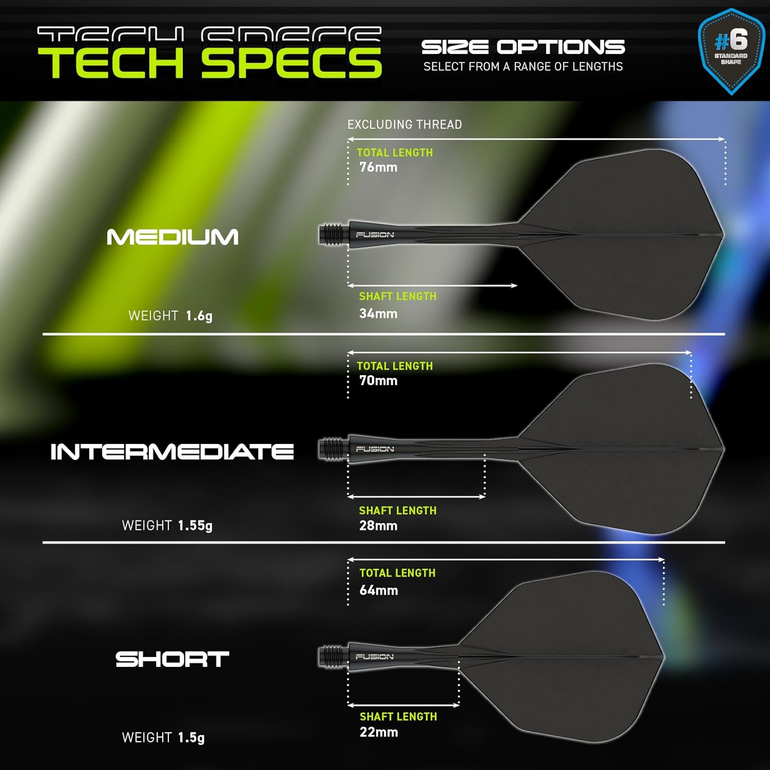 Winmau Darts Fusion flights close up