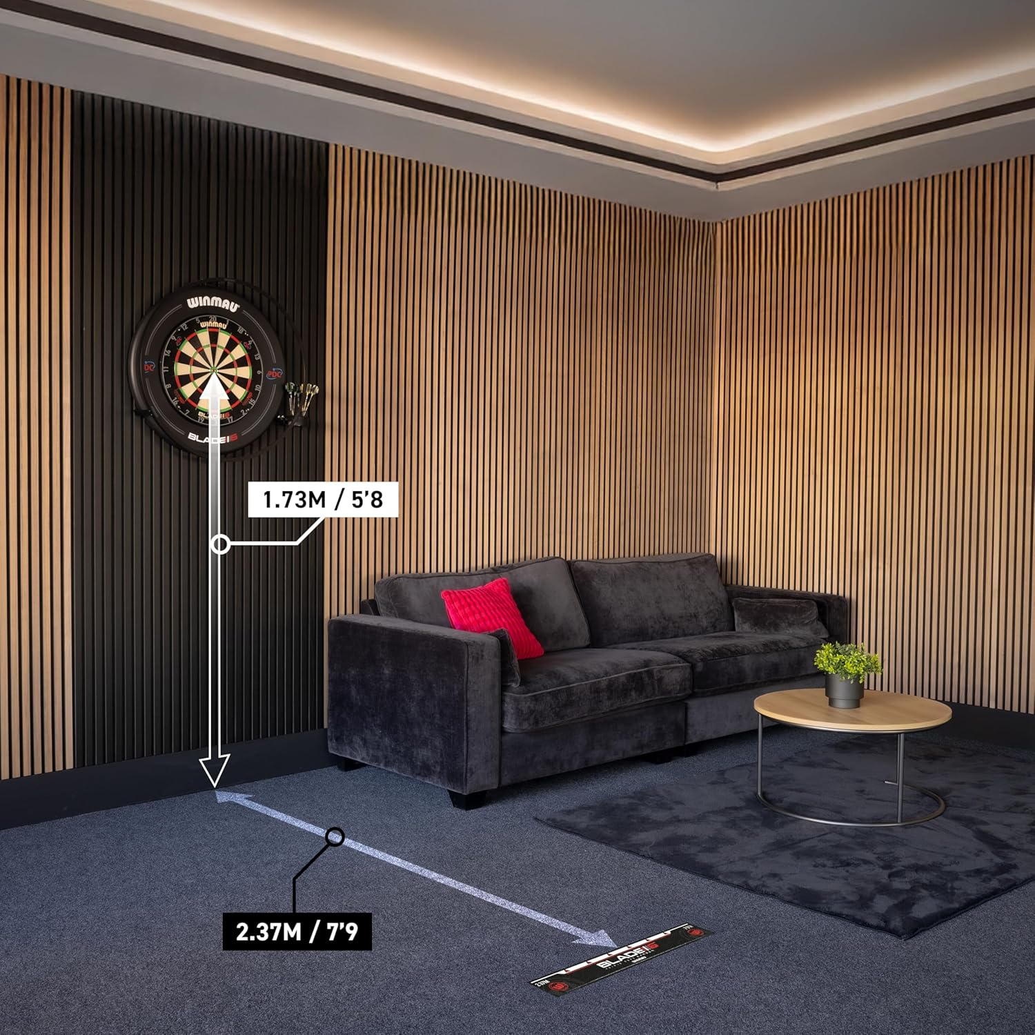 Winmau Darts Oche Line front view