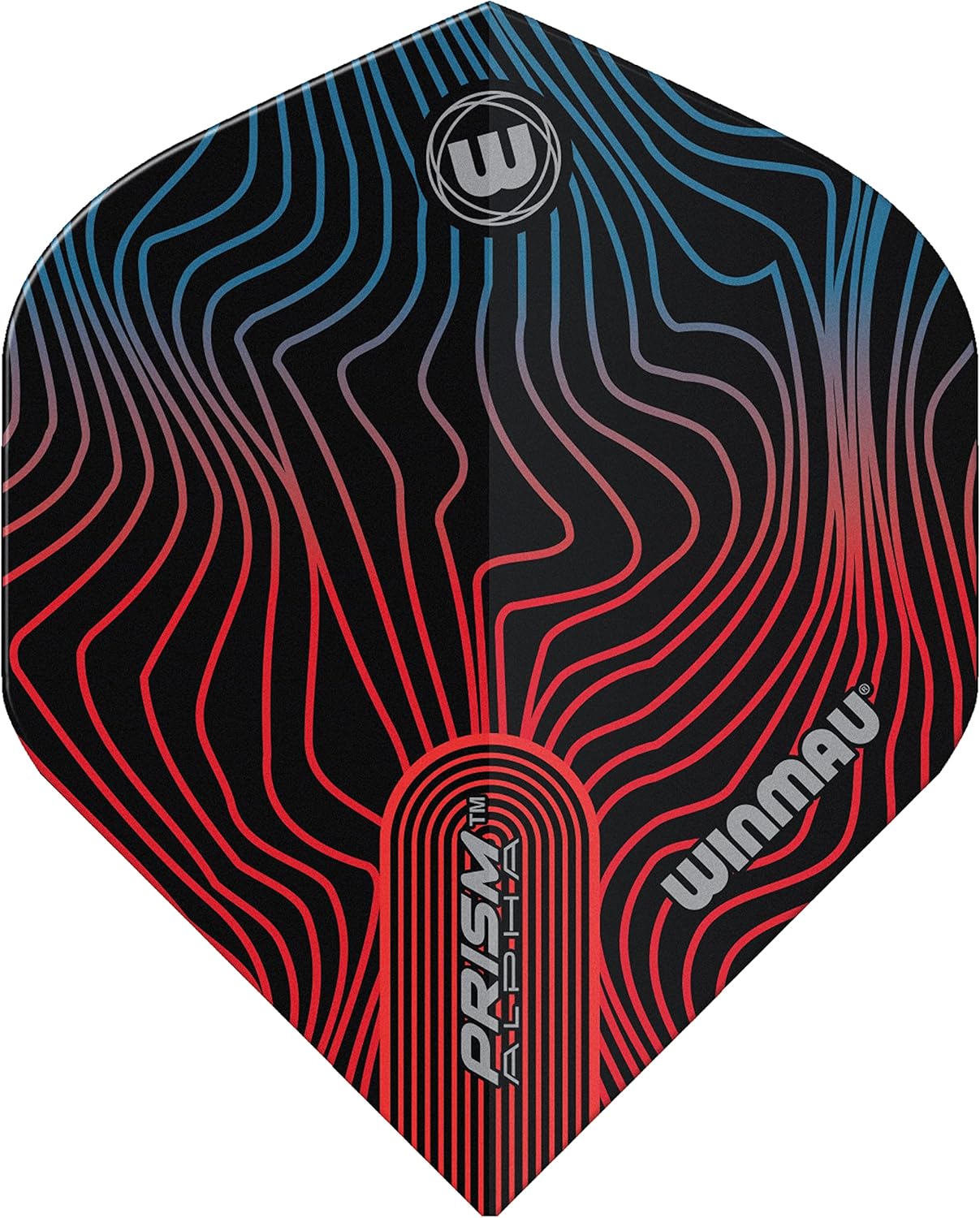 Winmau Prism Alpha Solar Design flights close up