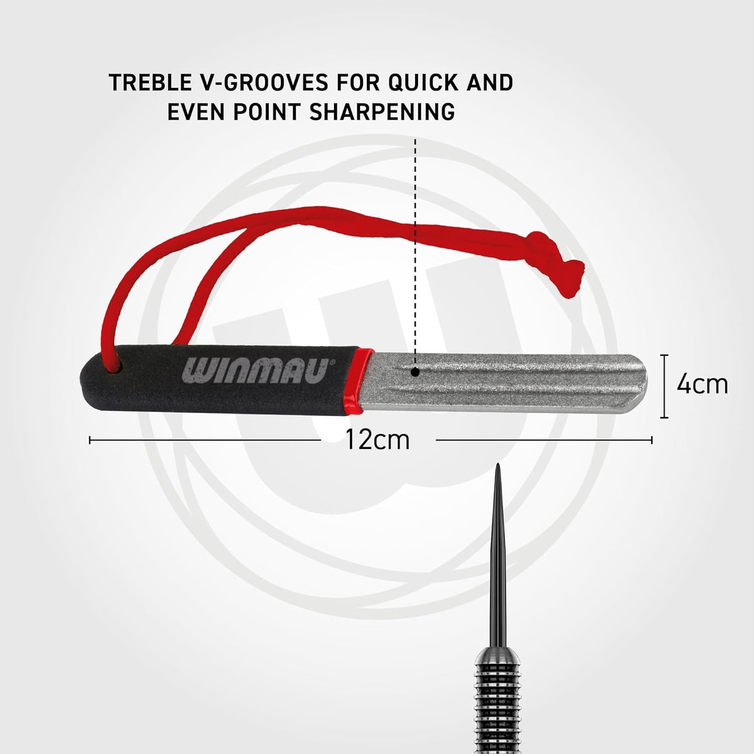 Winmau V-Groove Sharpener design